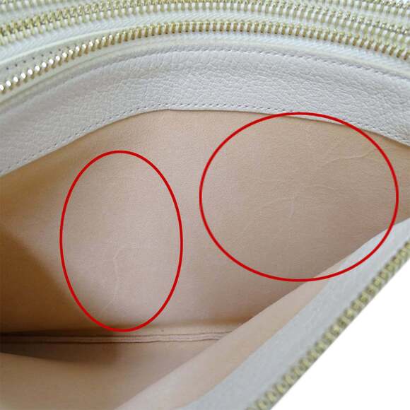 Celine Trio Large Leather Shoulder Bag for Women, White and Cream, Perfect Ou... - Picture 11 of 16